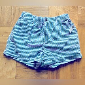 Old Navy Blue and White Striped Women Shorts